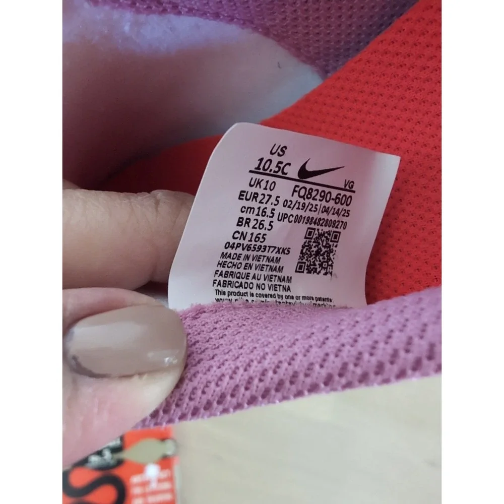 Nike Mercurial 10.5 C Toddler Soccer Cleats Pink, Easy On Laceless FQ8290-600